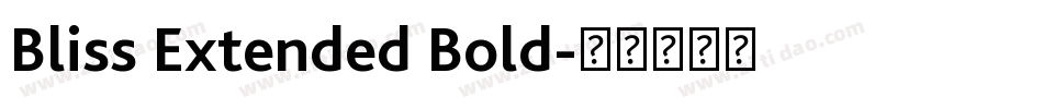 Bliss Extended Bold字体转换